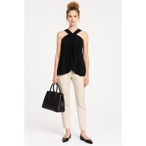 MSRP $225 | NWT Rachel Zoe Reev Cascade Top in Pure BLACK Size XS-S